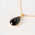 Ame Necklace con obsidiana dorada y baño de oro de INDIGO