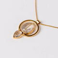 Aurea Necklace con dos rutilos dorados y baño de oro de INDIGO