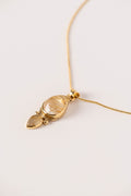 Mizu Necklace con rutilo dorado y baño de oro de INDIGO