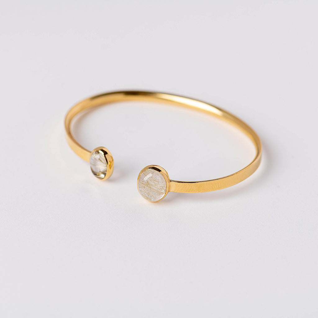 Pulsera Sora con labradorita y baño de oro de INDIGO