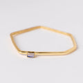 Pulsera rígida con piedra luna y baño de oro de INDIGO